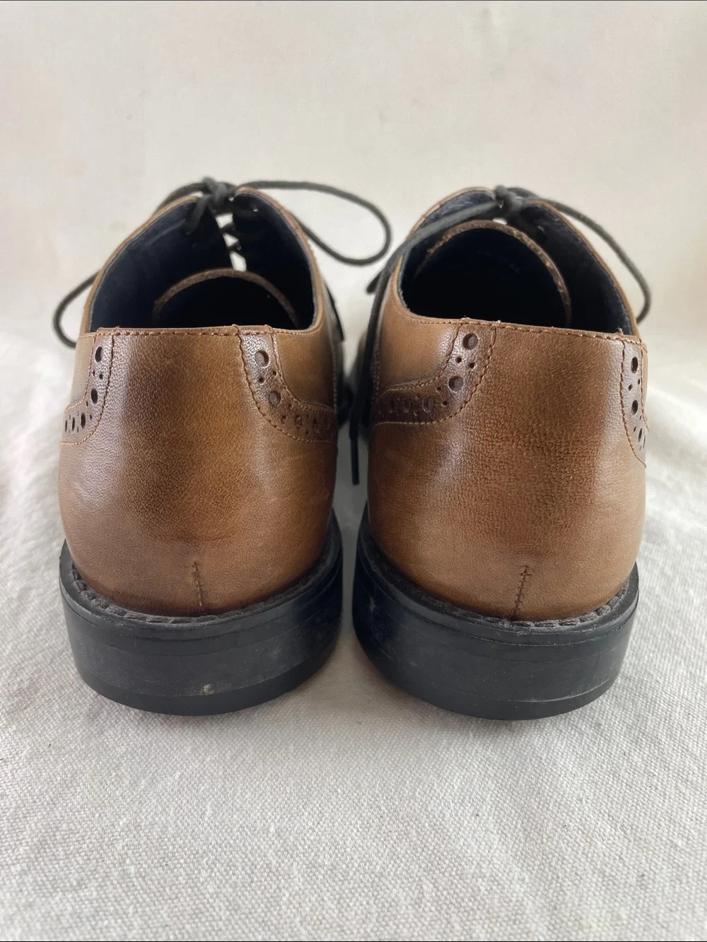 Johnston & Murphy Men's Brown Leather Wingtip Dress Shoes Size 8